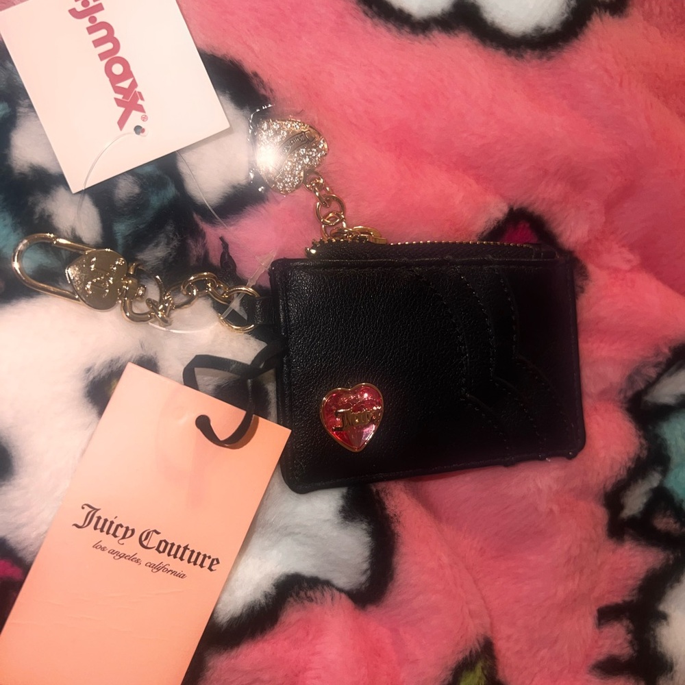 Juicy Couture Black Card Holder Keychain